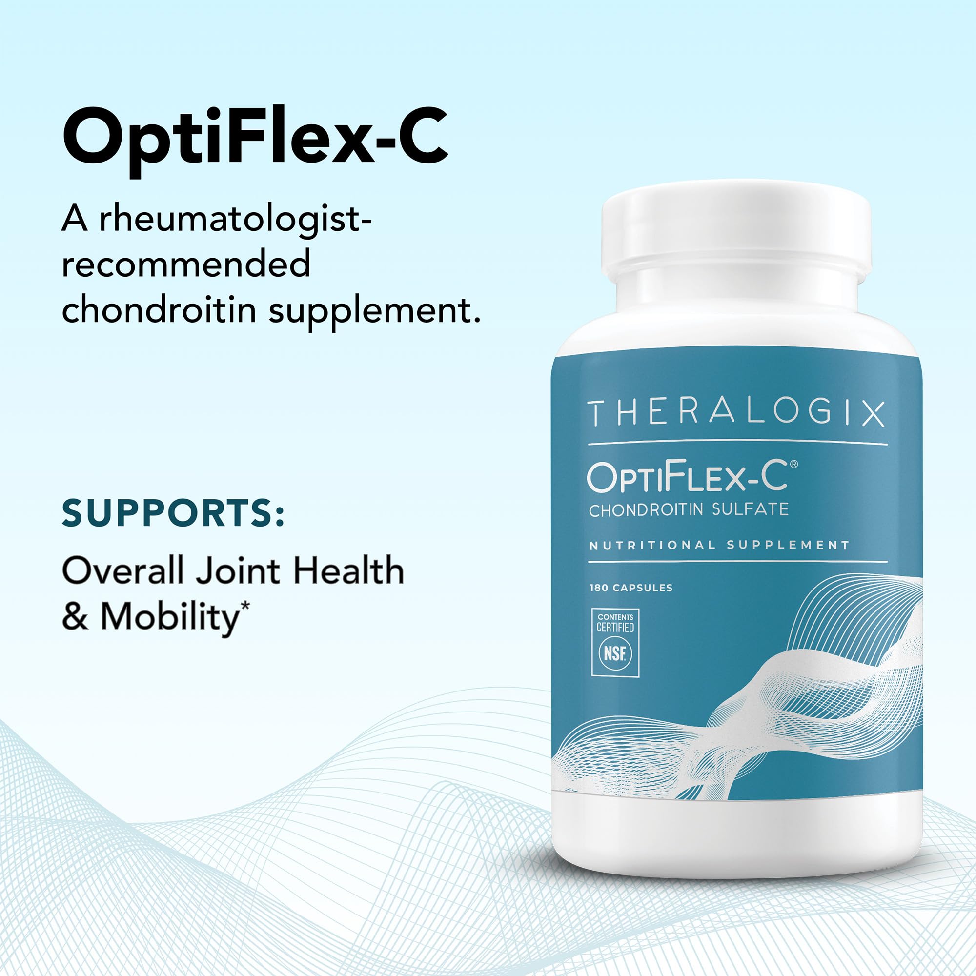 Theralogix OptiFlex-C: etiqueta nutricional clara para entender ingredientes y beneficios.