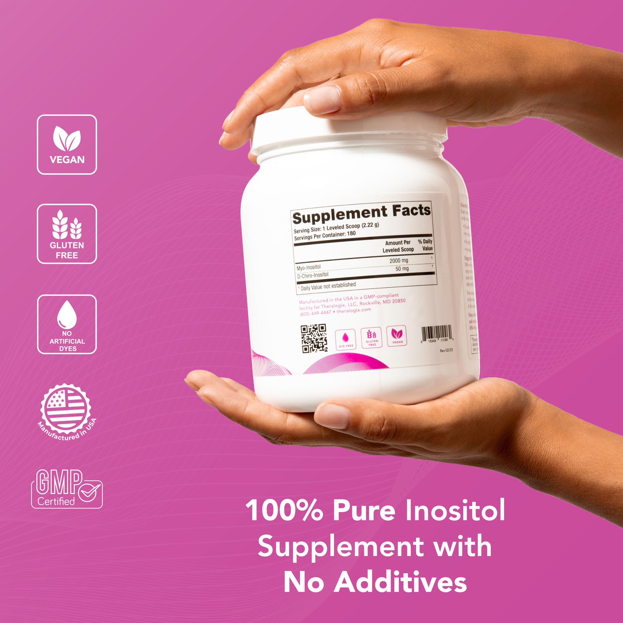 USA-made Theralogix Ovasitol with NSF purity seal