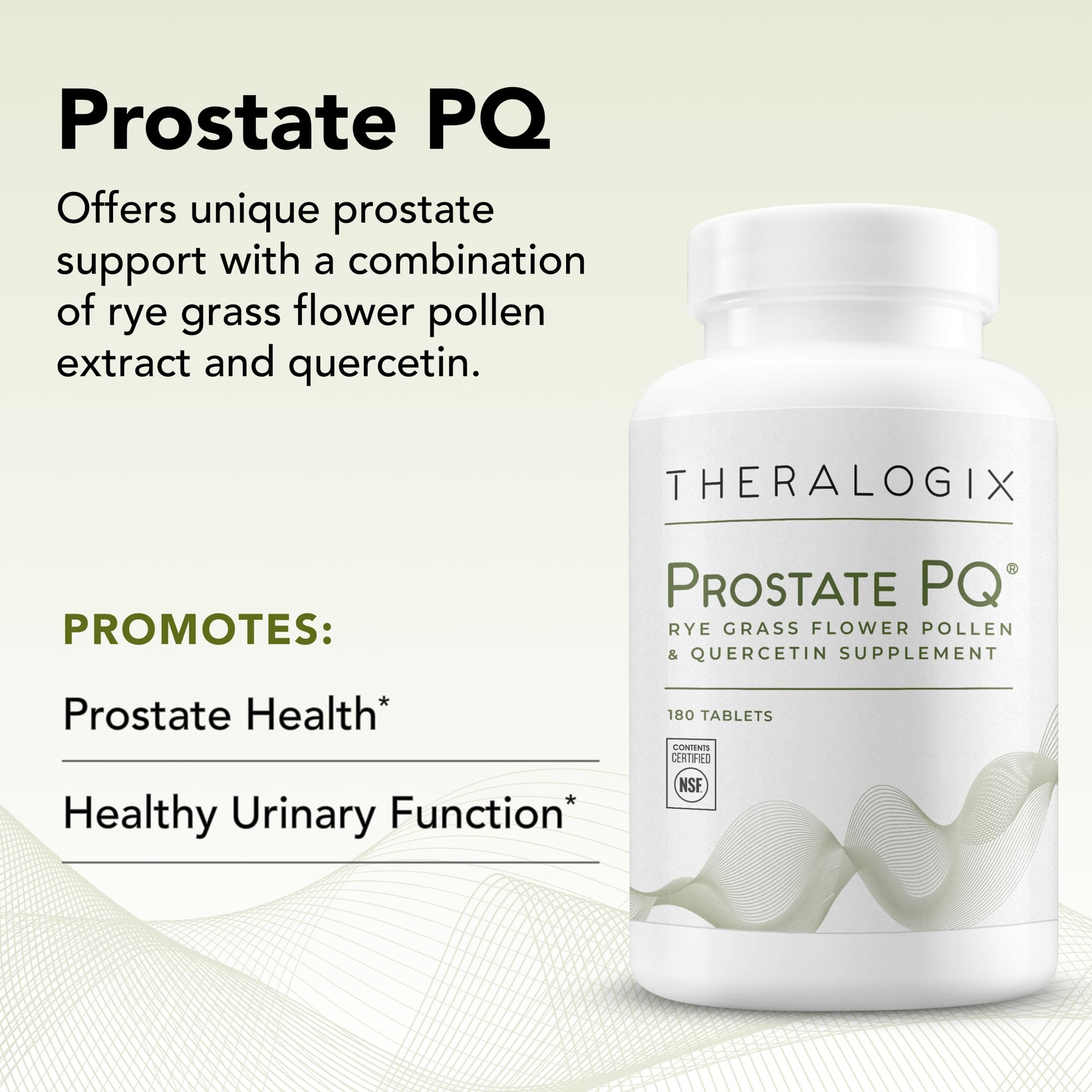 Theralogix Prostate PQ extracto de polen rye grass para uso diario.