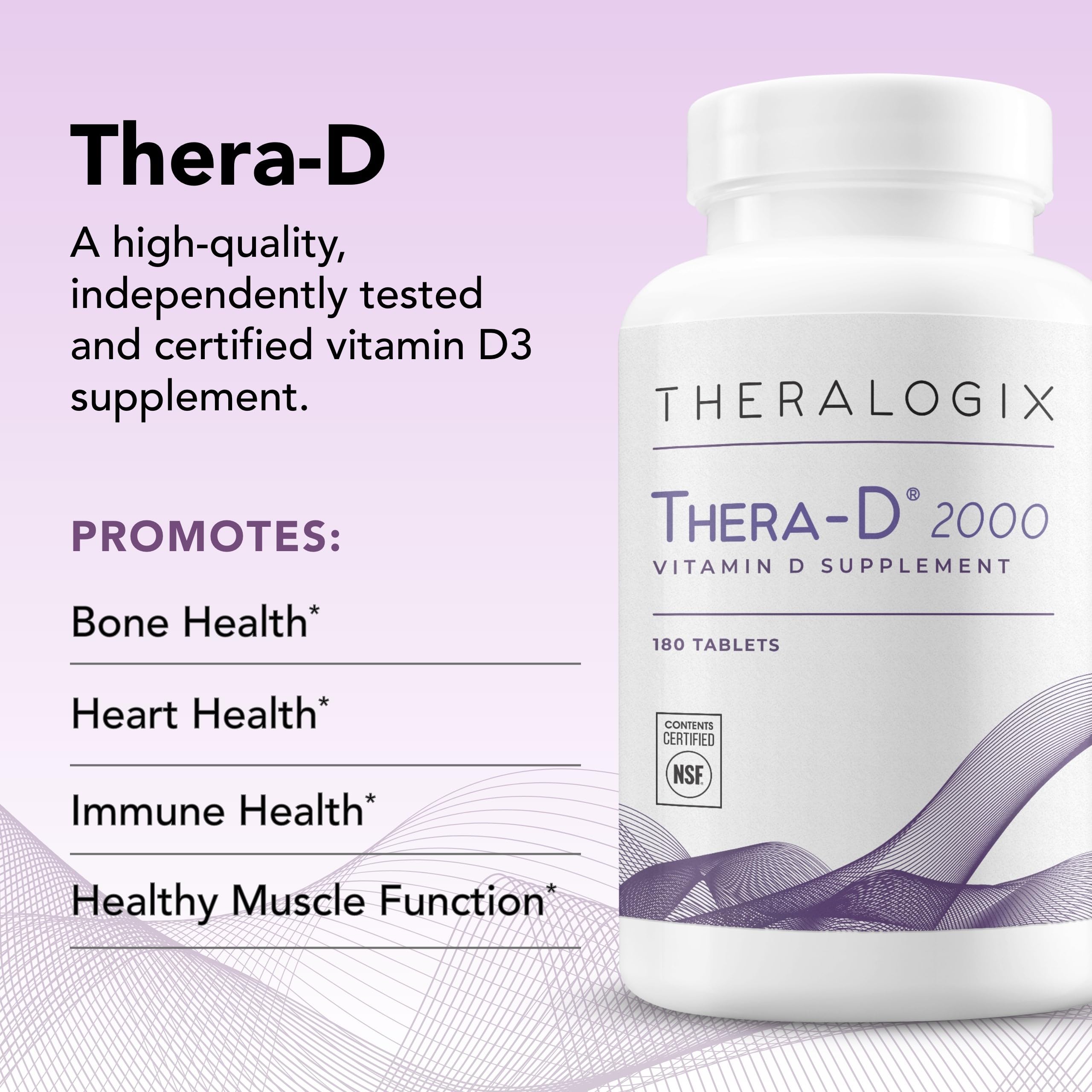 Theralogix Thera-D 2000: sello NSF que garantiza pureza y calidad.