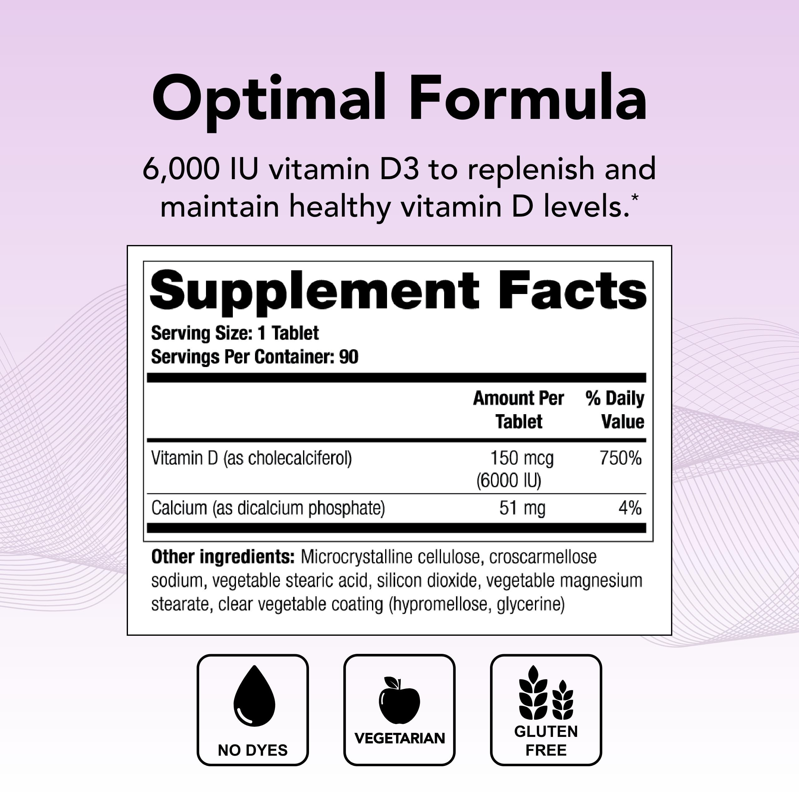 Theralogix Thera-D 6000 uso diario, comprimidos para mantener niveles de vitamina D