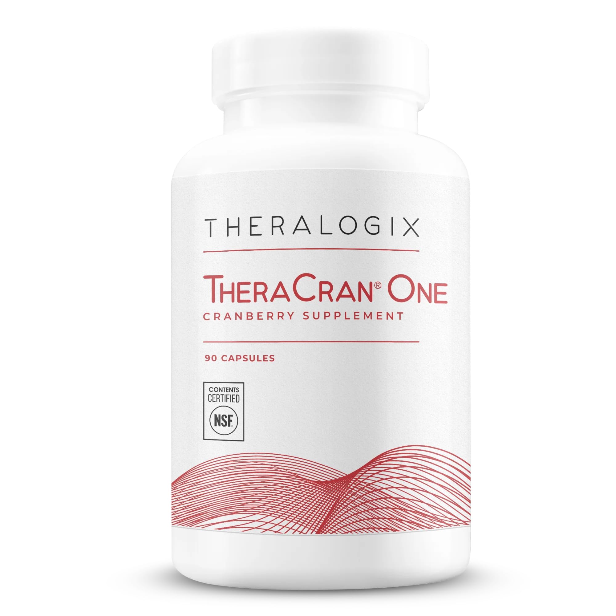 Theralogix TheraCran One: cápsulas de arándano en frasco para apoyar la salud urinaria.