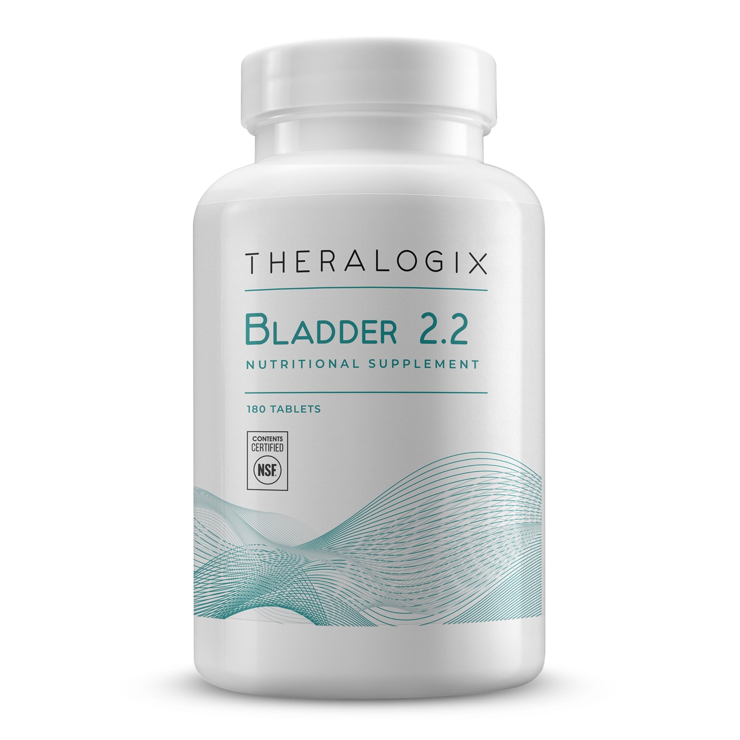 Theralogix Bladder 2.2, botella visible para uso diario y dosificación fácil.