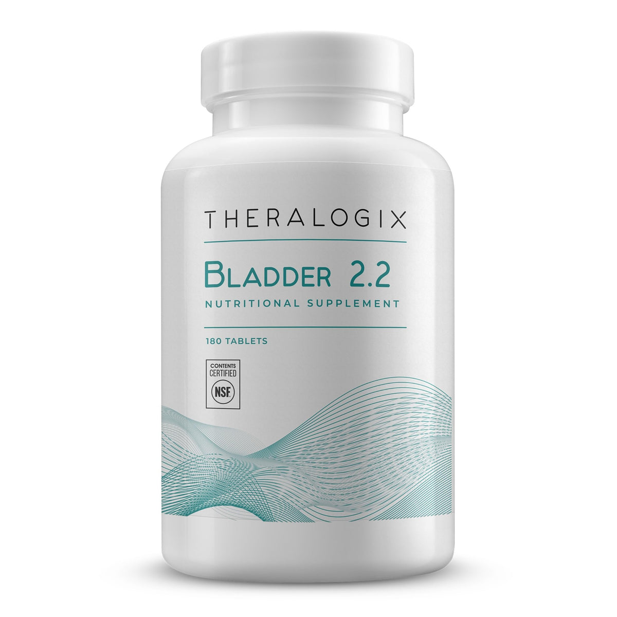 Theralogix Bladder 2.2, botella visible para uso diario y dosificación fácil.