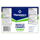 Theraworx Relief roll-on con absorción rápida y sensación fresca.