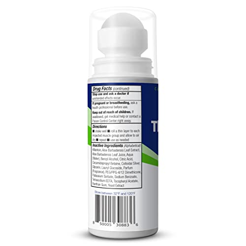 Theraworx Relief roll-on para relajación muscular durante entrenamientos.