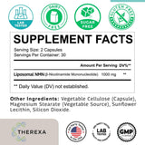 NMN liposomal con dispersion para mejor absorcion y energia.