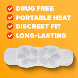 ThermaCare diseño discreto, usable bajo ropa para calor terapéutico.