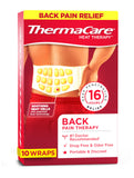 ThermaCare envolturas de calor para espalda y cadera con calor duradero.