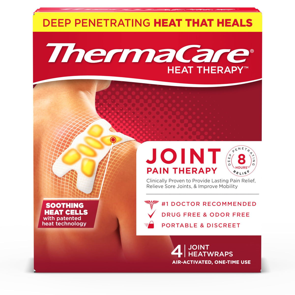 ThermaCare parches termicos adhesivos para articulaciones ofrecen calor localizado para aliviar la rigidez
