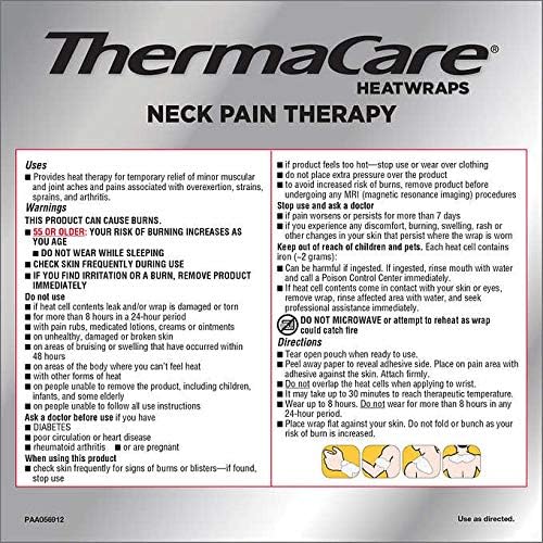 ThermaCare parches de calor terapéutico para cuello y hombros, alivian la tensión sin medicamentos.