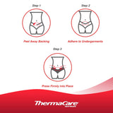 ThermaCare parche ultradelgado que se ajusta a la piel para uso cómodo.