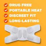 ThermaCare uso discreto bajo la ropa para casa y trabajo.
