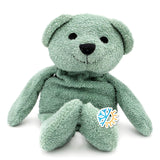 Thermal-Aid Oso Verde peluche suave con calor y funda lavable para confort suave.