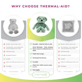 Thermal-Aid Oso Verde cubierta lavable facilita la limpieza entre usos.