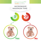 Thermal-Aid Zoo Mini Bella: oso rosa, resistente al moho, superficie lavable para higiene.