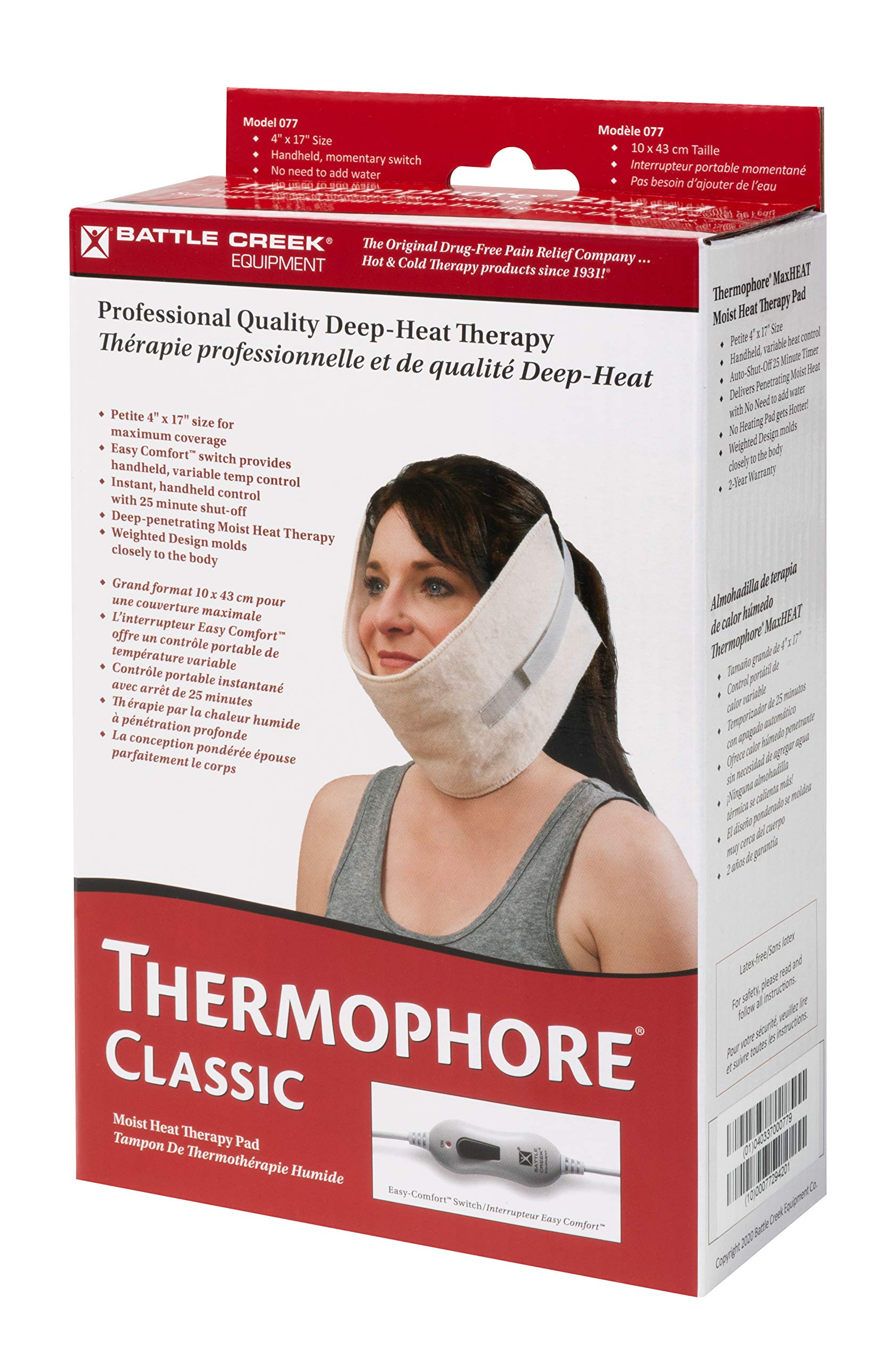 Controles de alto, medio y bajo para ajustar el calor de Thermophore Classic