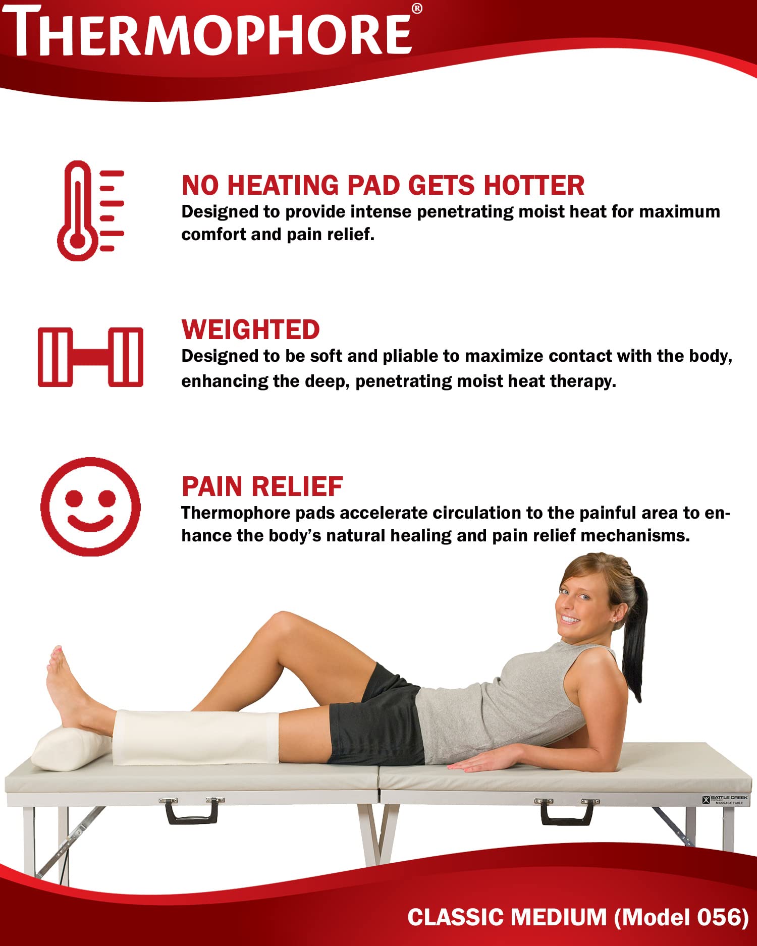 Thermophore Clasico: cordon de 10 pies para posicion flexible
