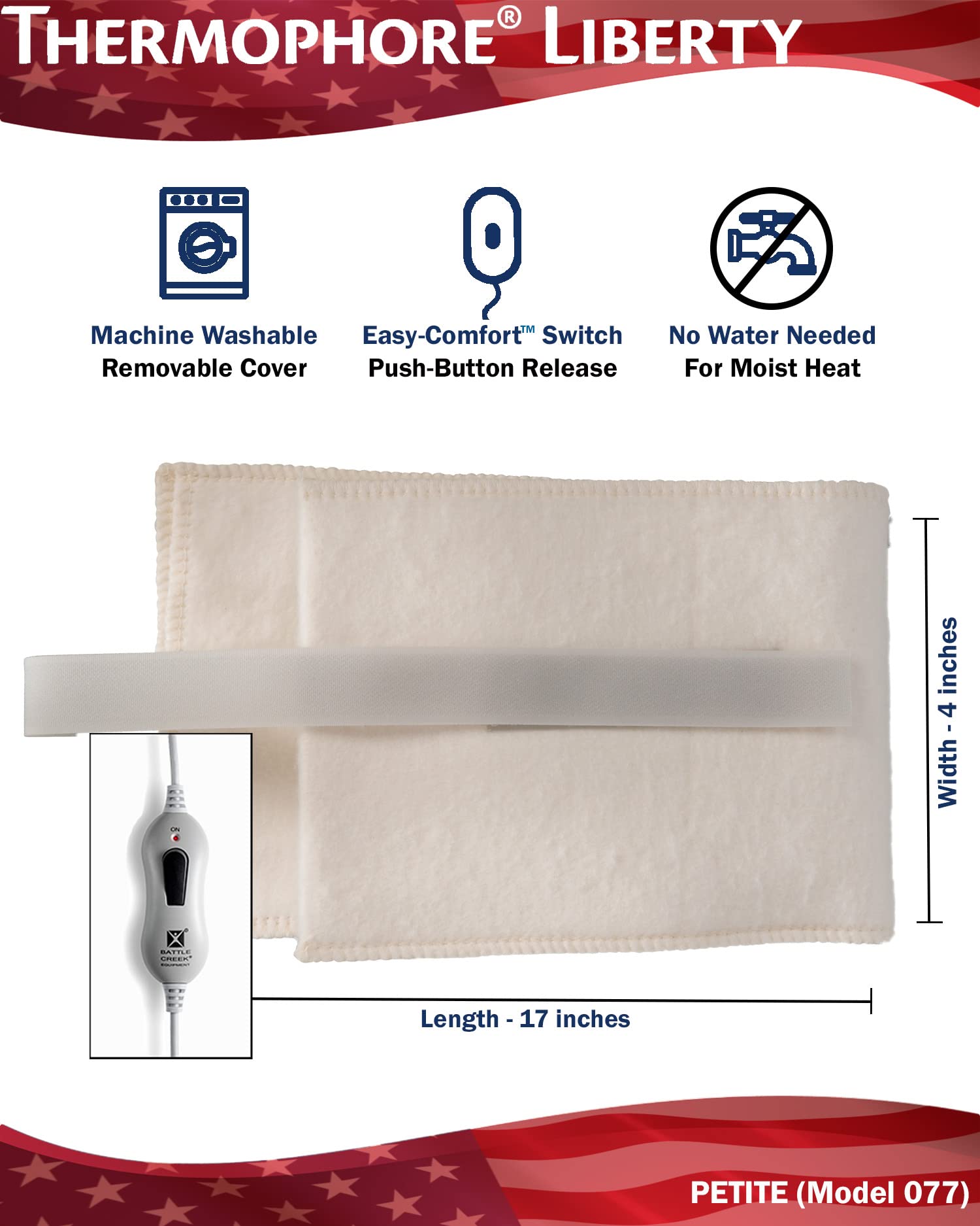 Thermophore Liberty, apagado automático para seguridad y comodidad.
