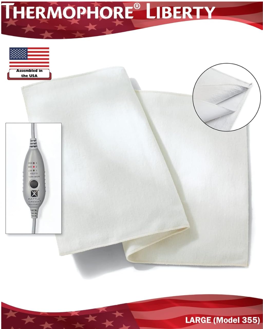Thermophore Liberty 2 Plus, cubierta lavable para calor cómodo y limpio