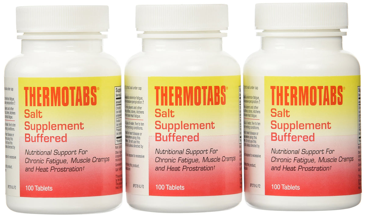 Thermotabs tableta de sal en paquete de 3, listo para llevar durante ejercicio