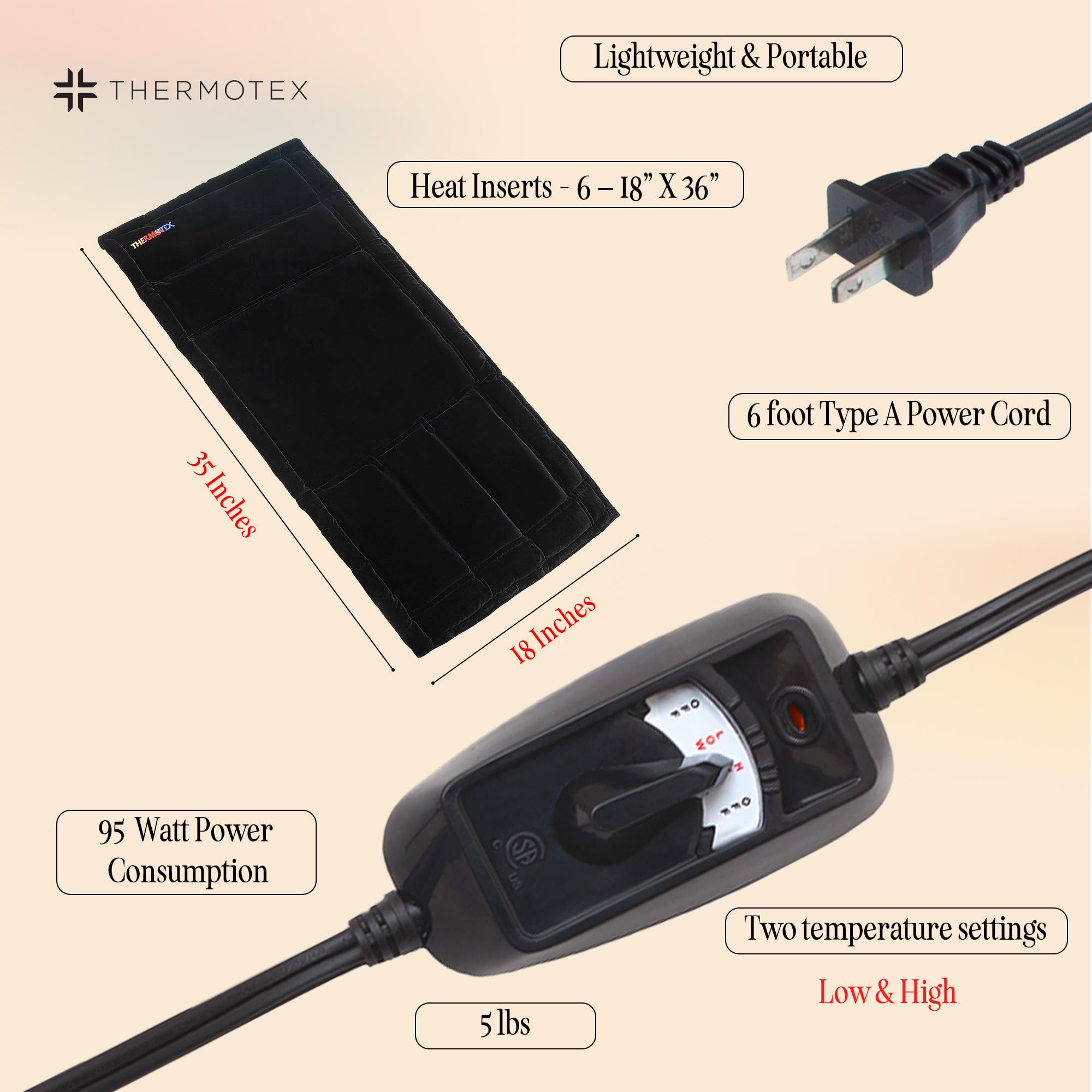 Thermotex Profesional: uso en mesa clínica, tratamiento cómodo y eficiente.