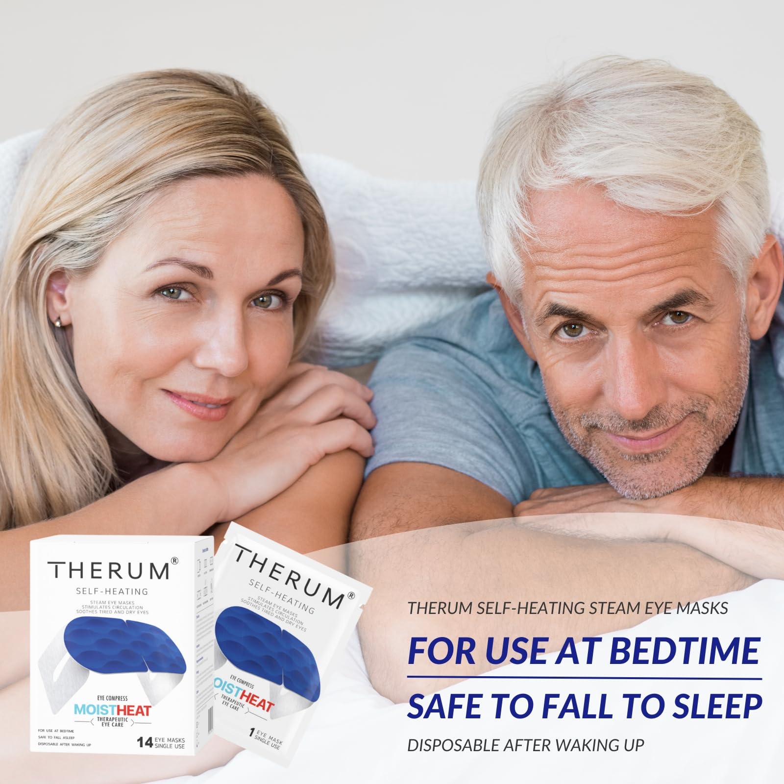 Therum antifaz de ojos hipoalergénico, apto para piel sensible.