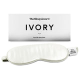 TheSleepGuard máscara de seda pura para dormir en negro, bloqueo de luz y confort.