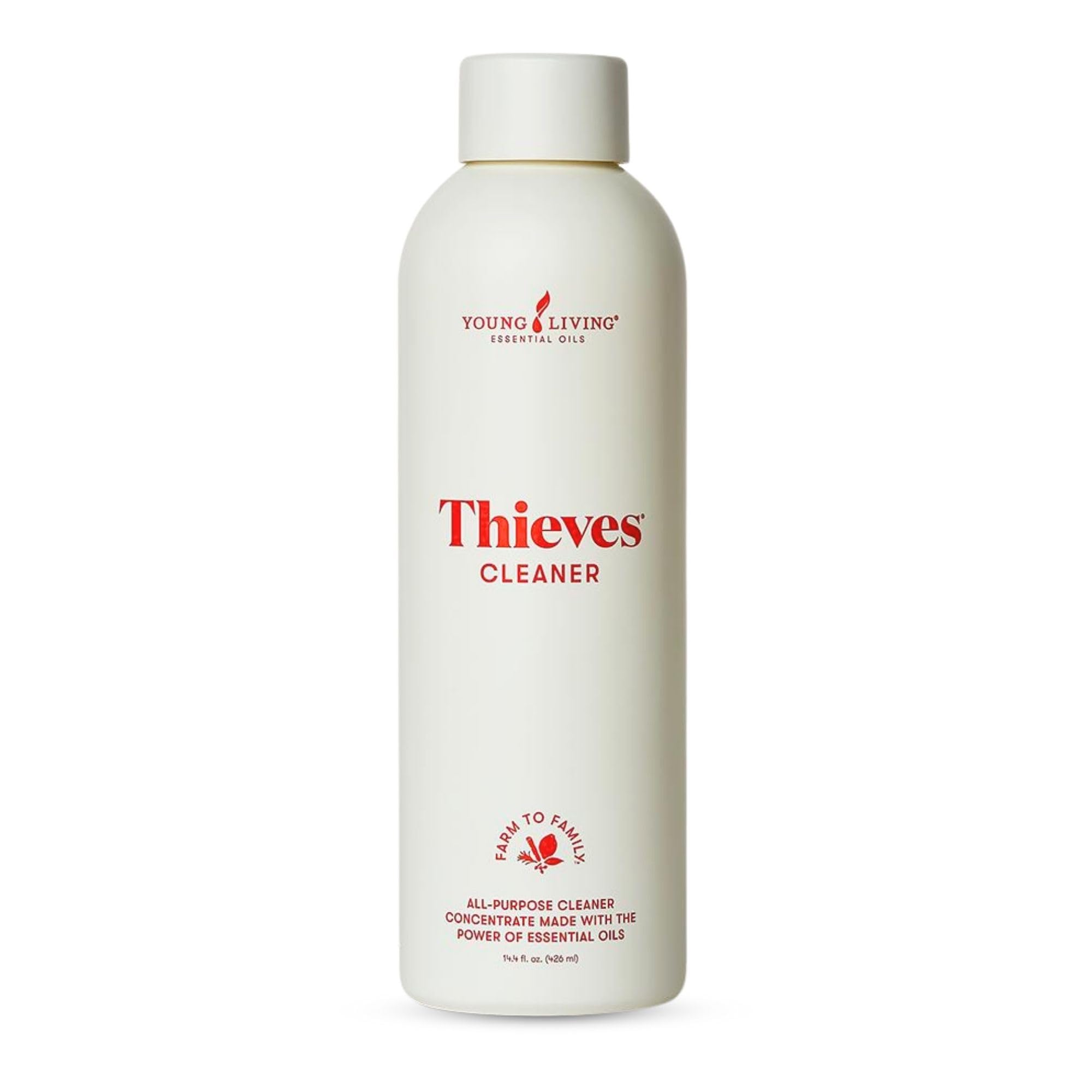 Botella de Thieves limpiador multiusos, preparado para uso diario.