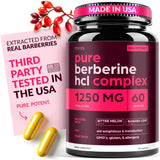 THINBI Berberina 1250 mg, empaque visible para planificar la dosis diaria.