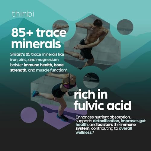 THINBI Shilajit con ácido fúlvico y minerales