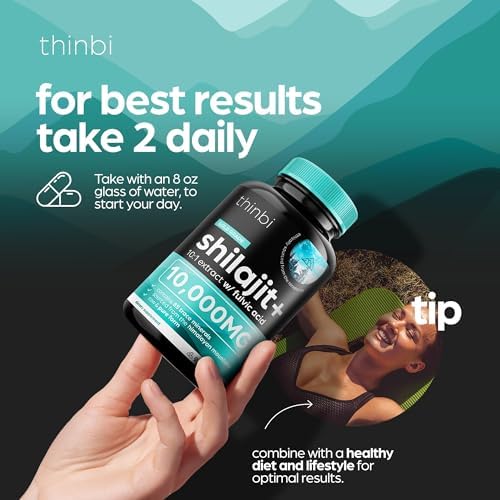 THINBI cápsulas Shilajit detalle de la cápsula