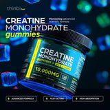 Thinbi Creatine Gummies, gomitas coloridas, sabor agradable para entrenar con foco y consistencia
