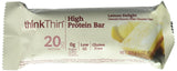 ThinkThin Limón Delicia envuelta: barra alta en proteína para recuperación posentrenamiento.