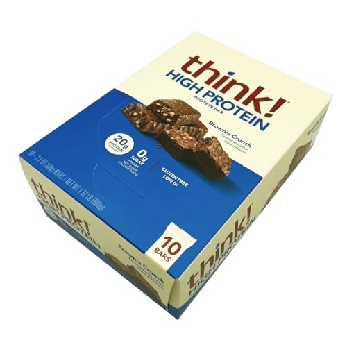 thinkThin Barra Brownie Crunch: snack sin azúcar y alto en proteína