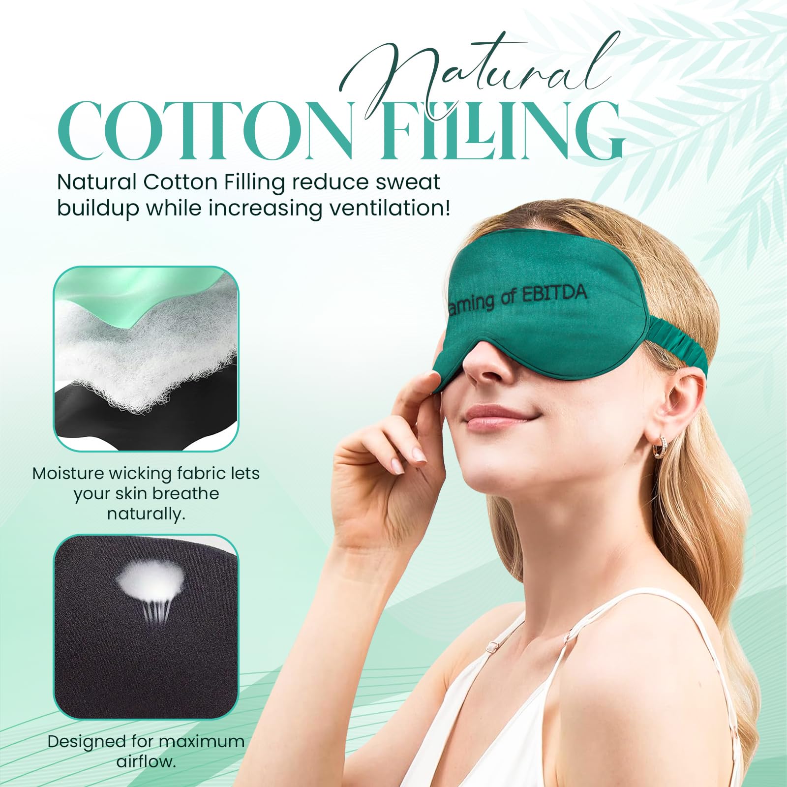 Thirty Something antifaz satin interior negro oculta manchas de maquillaje