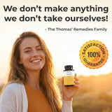Thomas' all-natural Remedies D3 + K2, envase de 120 cápsulas para uso prolongado.