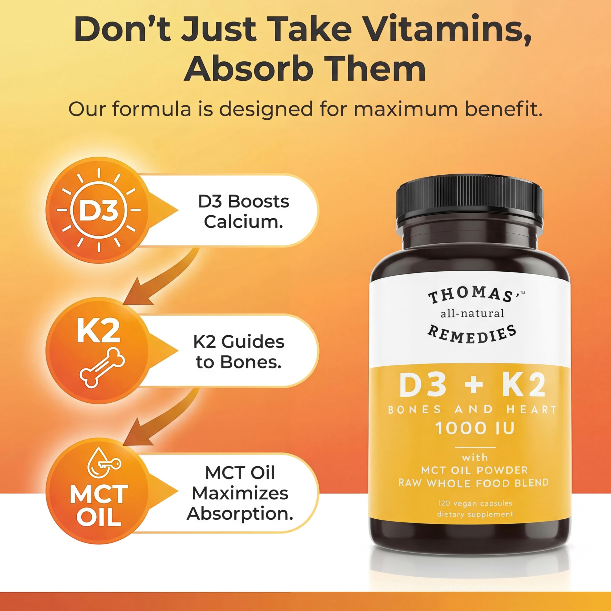 Thomas' all-natural Remedies D3 + K2, mezcla de alimentos crudos, experiencia sensorial.