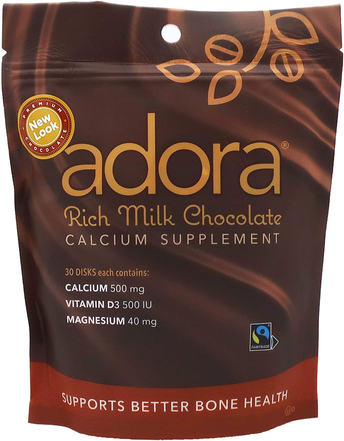 Thompson Adora disco de chocolate con calcio y D3, merienda deliciosa para el día.