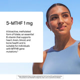 THORNE 5-MTHF: etiqueta detallada indica vitamina B9 activa