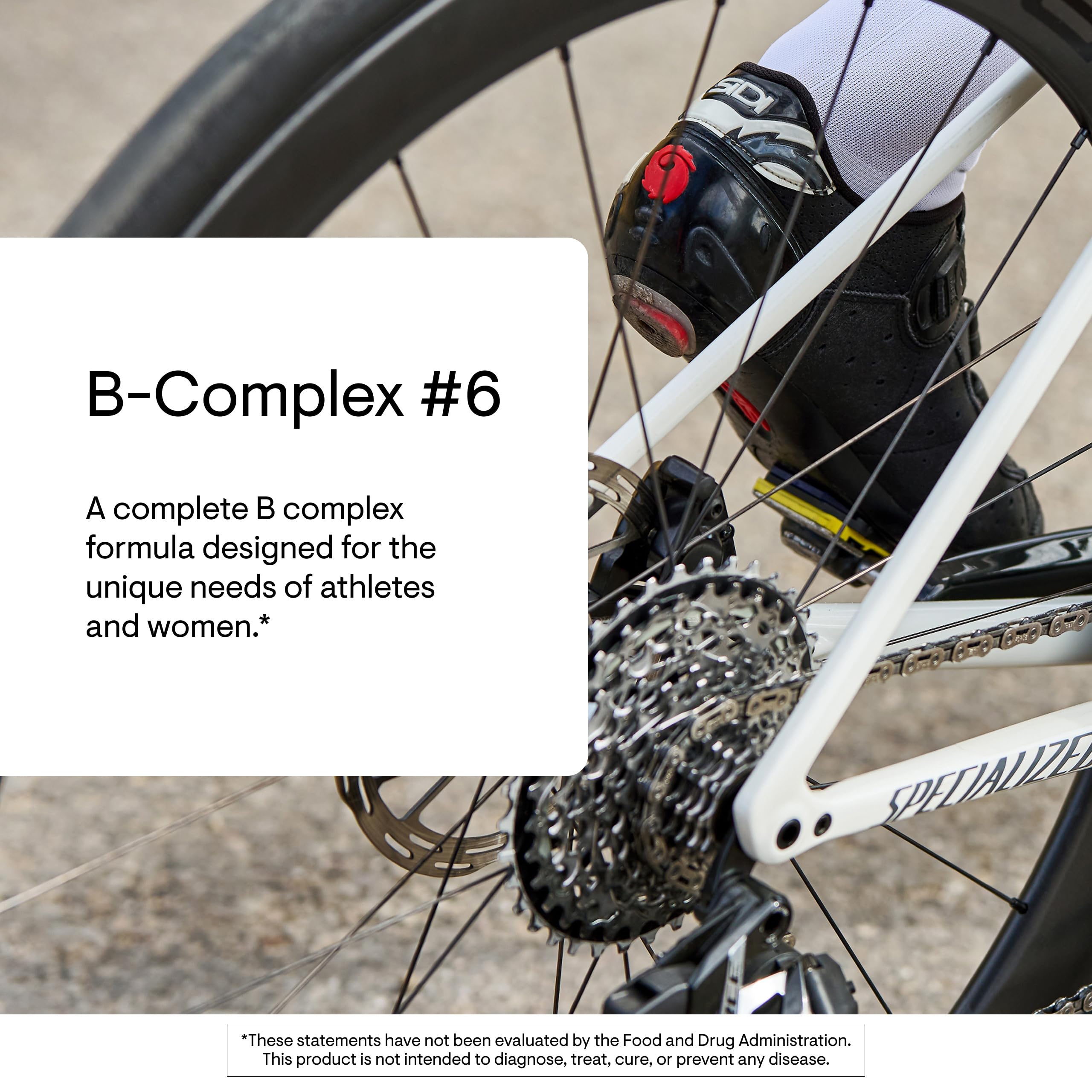 THORNE B-Complex 6 botella: envase práctico para llevar a entrenamientos.