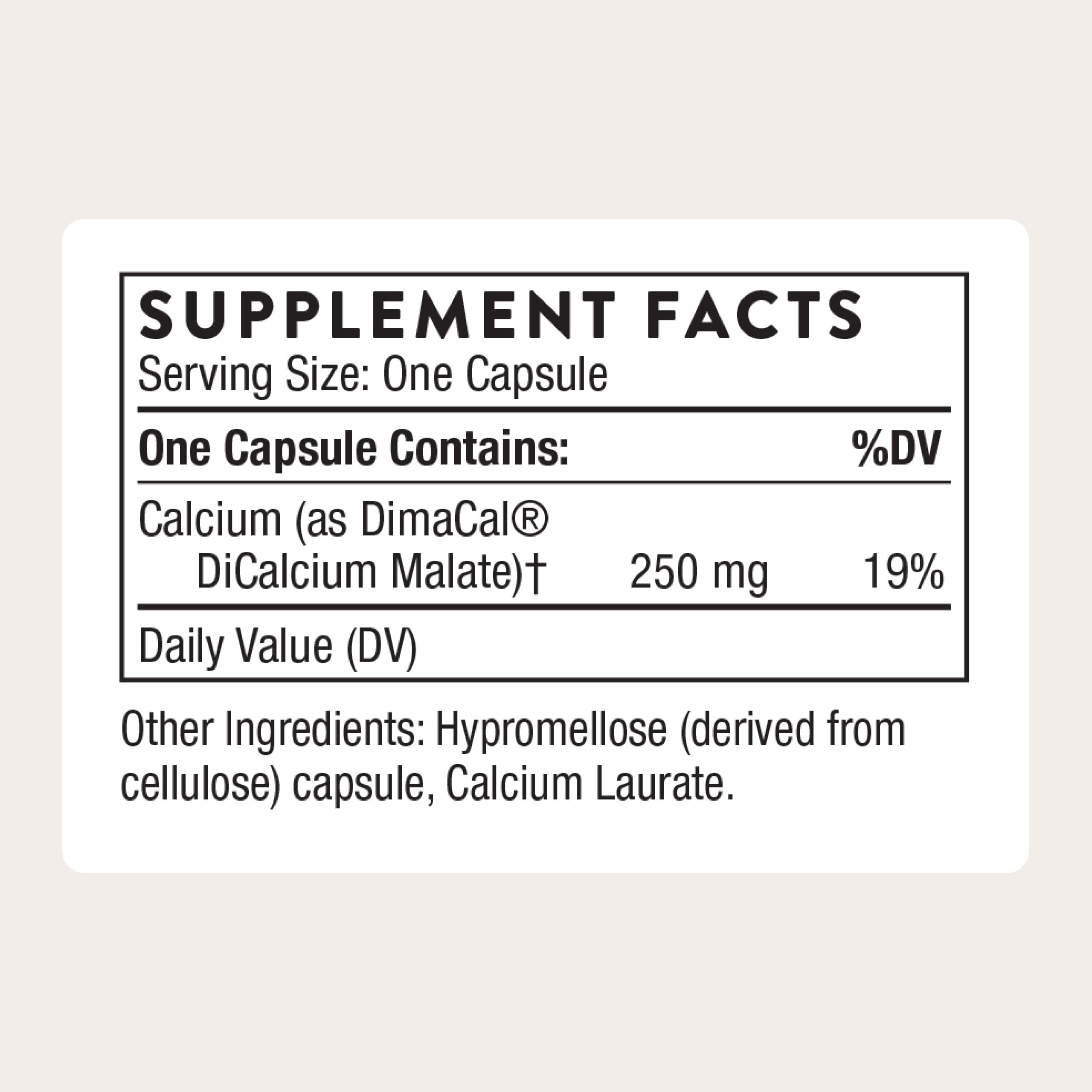 THORNE Calcium, absorcion-optima, cápsulas para mejor asimilación diaria.