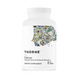 THORNE Calcium con DimaCal, botella visible para soporte óseo.