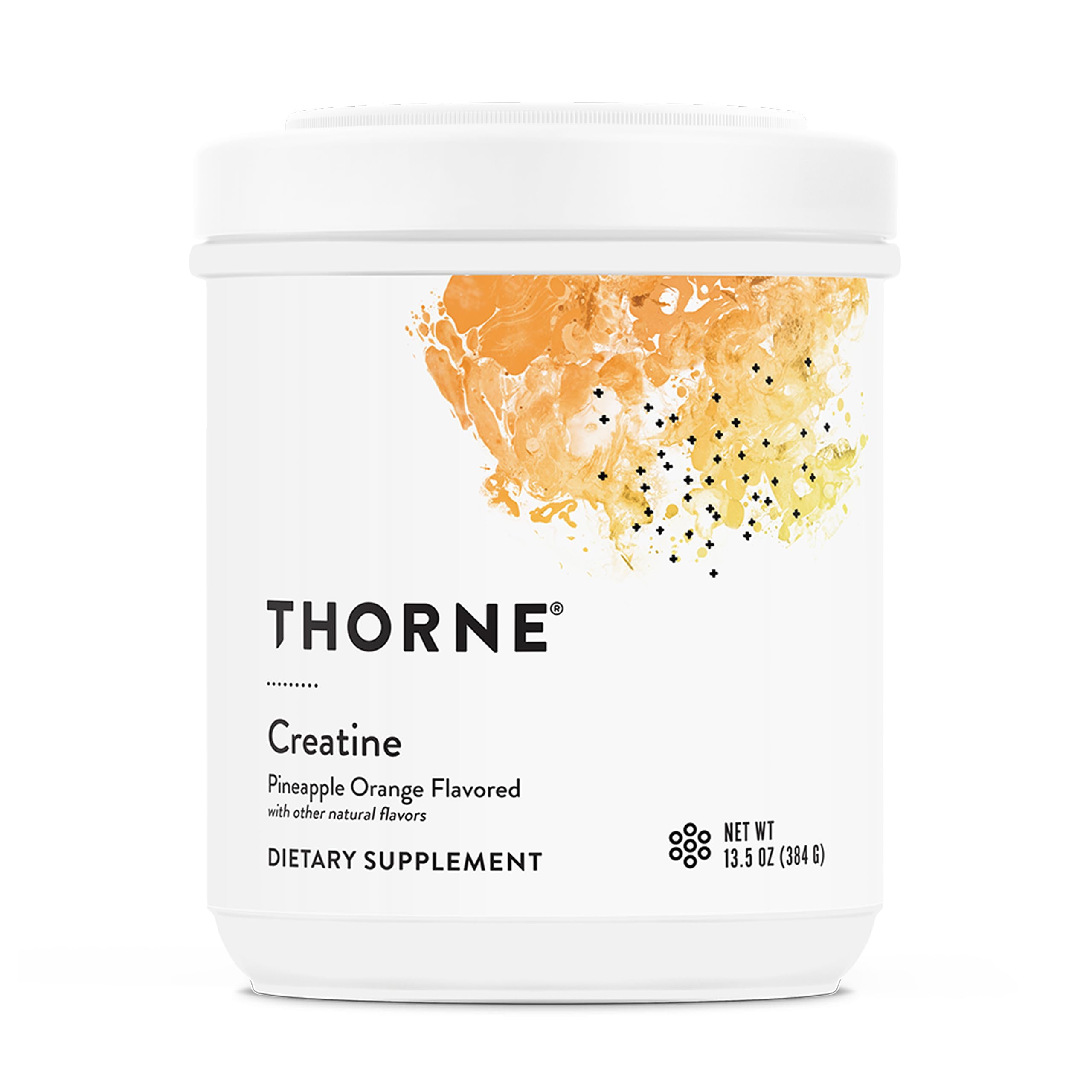 Thorne Creatine micronizada: cucharada medida para dosis constante y energía sostenida.