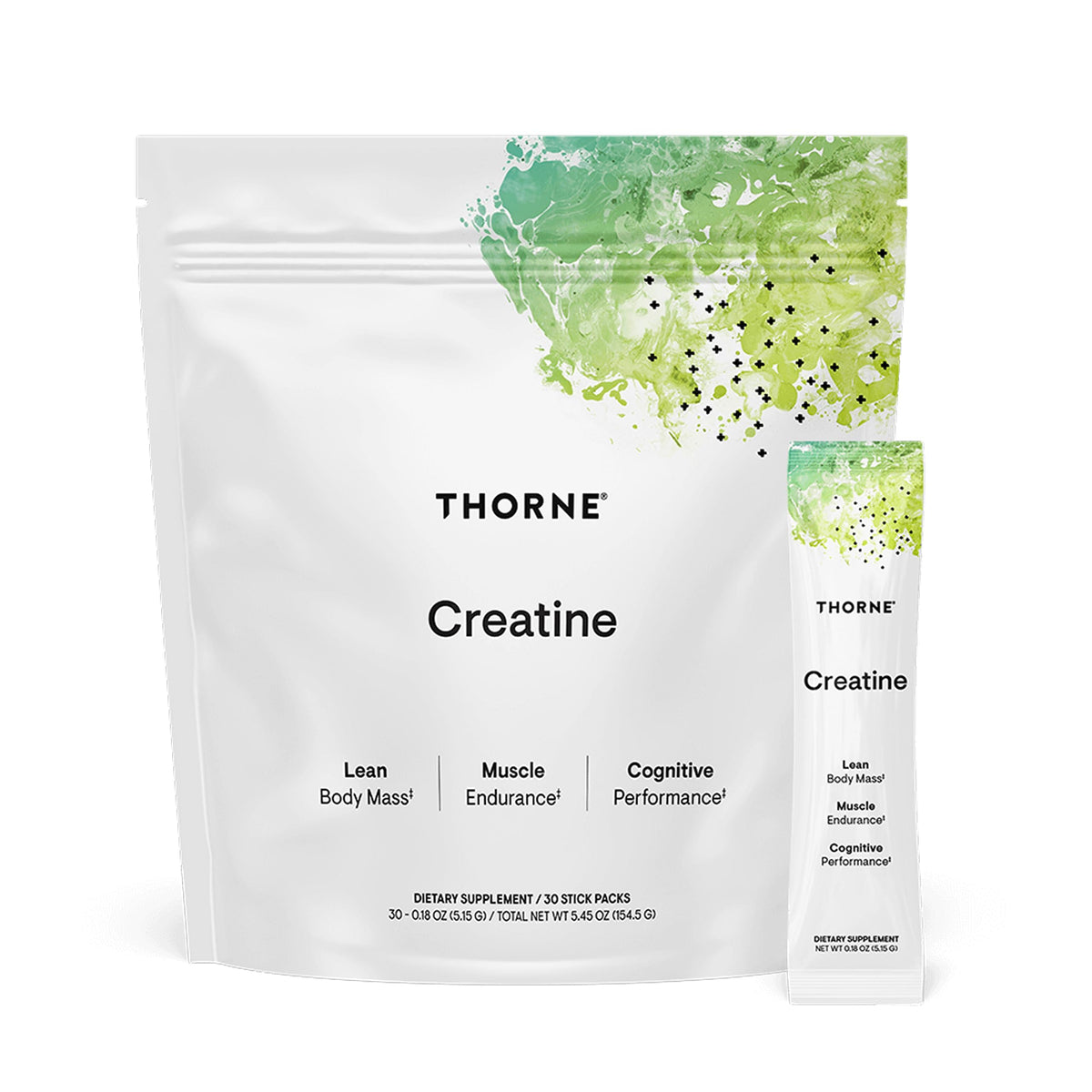 THORNE Creatine en polvo micronizado en botella, soporte a la energía muscular.