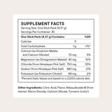 THORNE Daily Electrolytes sobre naranja en mano, listo para mezclar en agua