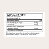 Thorne Deep Sleep Complex capsules close-up for easy bedtime routine.