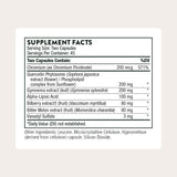 THORNE Diabenil: etiqueta clara que destaca Quercetina Fitosoma e ingredientes