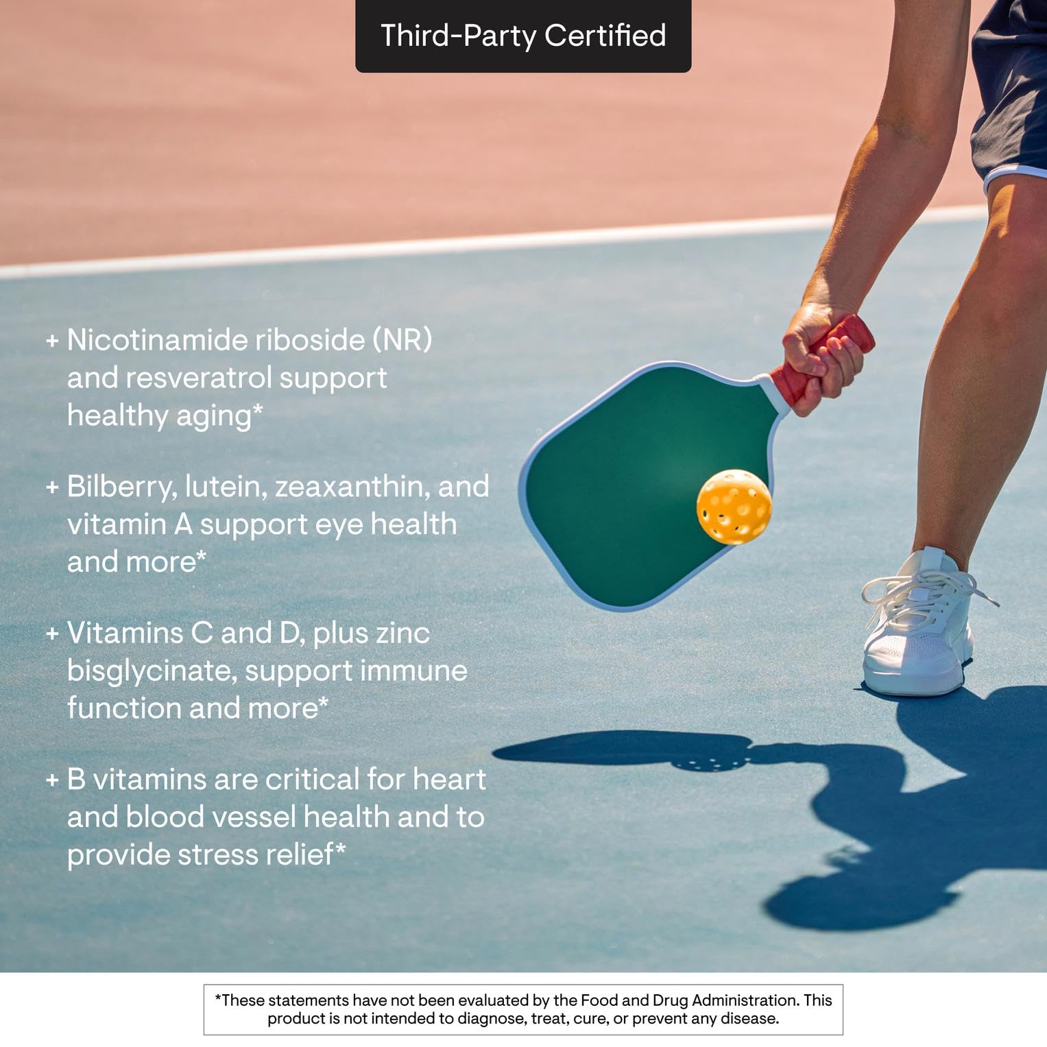 Ingredientes clave como NR y Resveratrol en THORNE para apoyo nutricional