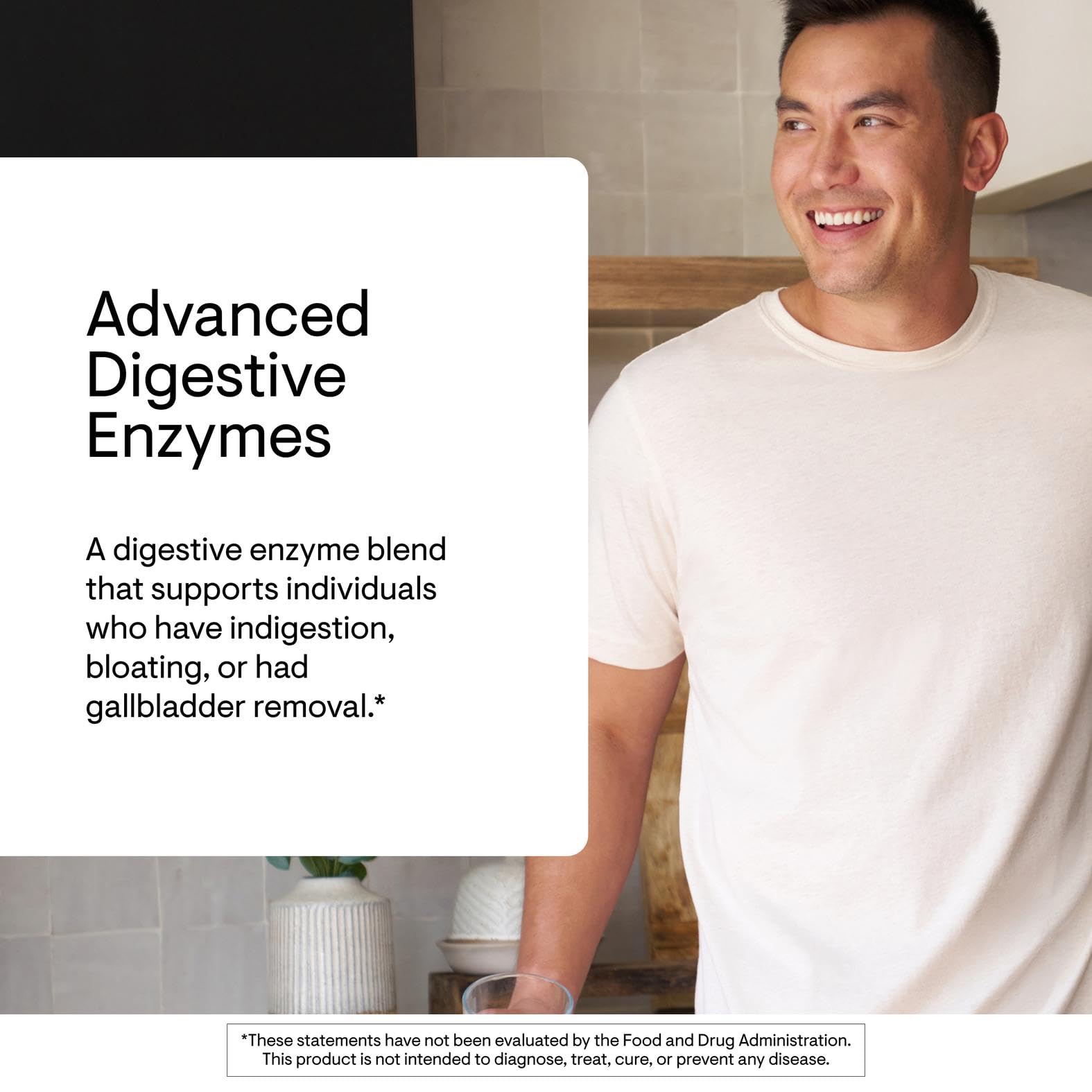 THORNE Digestive Enzymes etiqueta detalle: lista de ingredientes clave